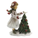 Image de décoration de Noël Enfant Blanc, Vert 9x5x12 cm