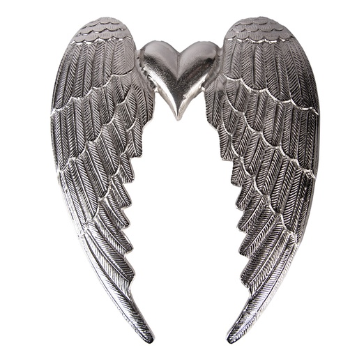 Décoration murale Ailes Couleur argent 38x3x46 cm