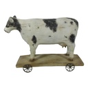 Decorativa Mucca Beige Marrone 39x12x27 cm