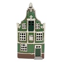 Kerzenhalter Weihnachten Häuschen Grün Braun 13x9x26 cm