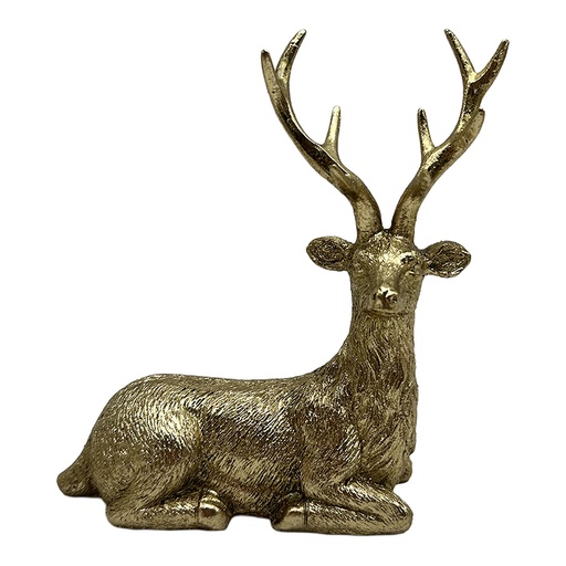 Décoration Cerf Couleur or 15x5x15 cm