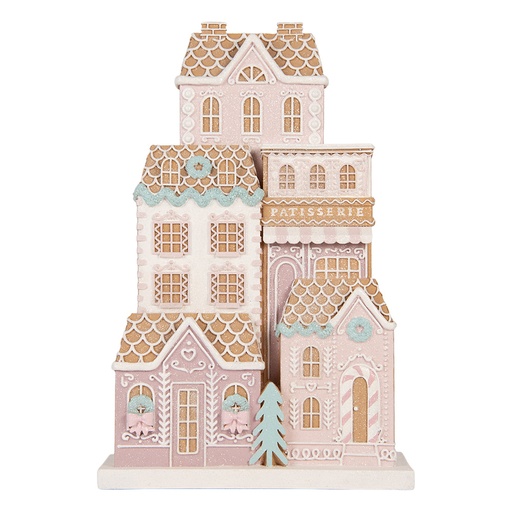 Dekoration Haus Braun Grün 26x10x40 cm