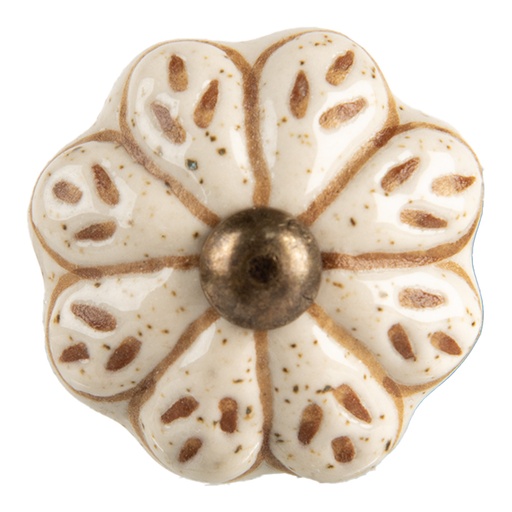 Doorknob Beige Brown Ø 4x3 cm / S4 cm