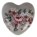 Decorazione Cuore Grigio Rosa 8x8x4 cm