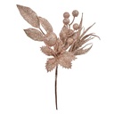 Branche de Décoration de Noël Rose 7x5x25 cm