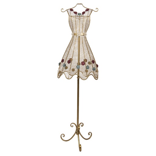 Clayre & Eef Manichino da vetrina 42x28x151 cm Color oro Metallo