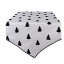 Chemin de table Blanc, Noir 50x160 cm