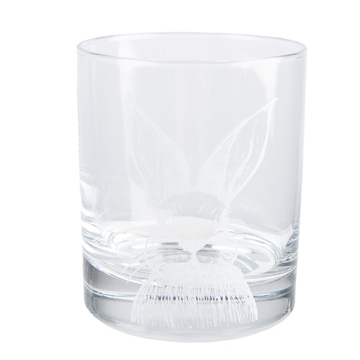Drinking glass Transparent White Ø 7x9 cm / 300 ml