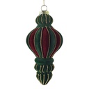 Clayre & Eef Weihnachtskugel Grün Glas