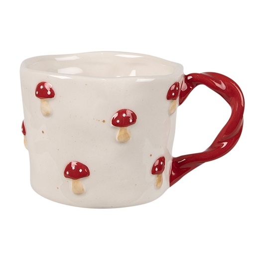 Mug Beige Rouge 13x9x7 cm / 200 ml