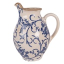 Dekorativer Krug Beige Blau 16x12x19 cm