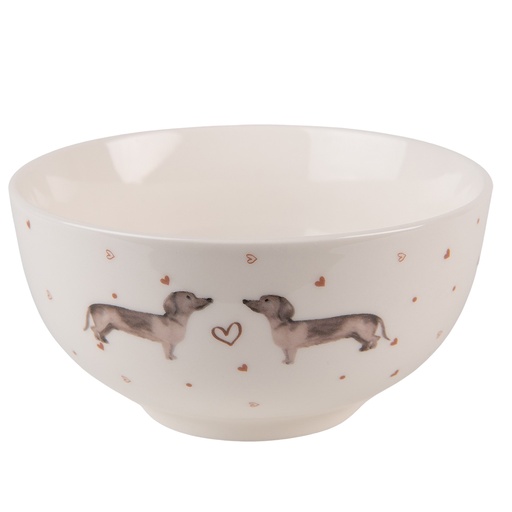 Bowl Beige Brown Ø 14x7 cm / 500 ml