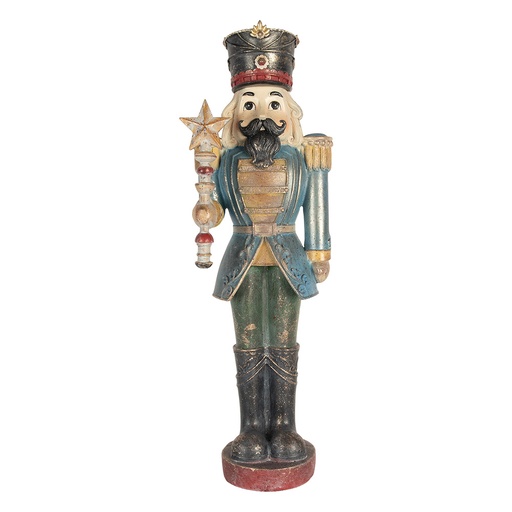Christmas Decoration Nutcracker Blue Green 21x15x60 cm