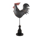 Deko Hahn Schwarz Rot 33x12x64 cm