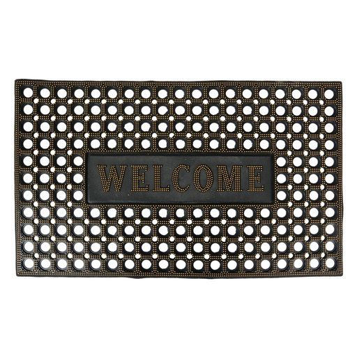 Doormat Inside Black Gold colored 75x45x1 cm