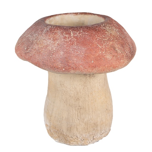 Flower Mushroom Pot Inside Brown Red Ø 21x23 cm