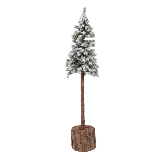 Albero di Natale artificiale Verde Bianco Ø 10x48 cm