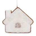 Decoration pendant house White Brown 9x1x8 cm
