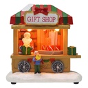 Clayre & Eef Kerstdecoratie met LED-verlichting Bruin Kunststof