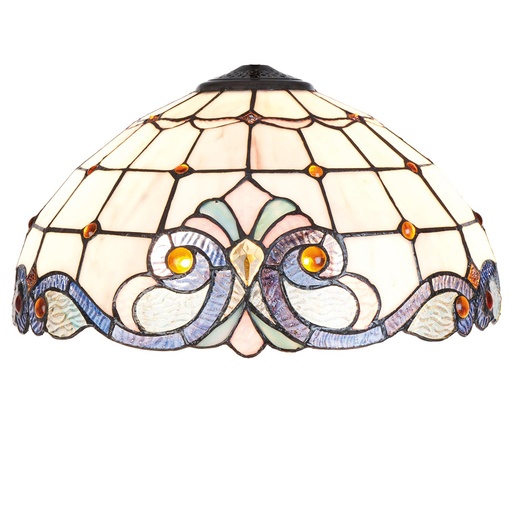 Lampenschirm Tiffany Beige, Blau Ø 40x21 cm
