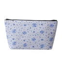 Trousse de toilette pour femmes Blanc, Bleu 26x6x16 cm