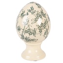 Deko Ei auf Fuß Gelb Grün Ø 12x19 cm