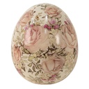 Decorativa Uovo Beige Rosa Ø 7x9 cm