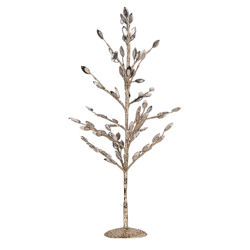 Arbre de décoration Couleur argent Blanc 9x9x50 cm