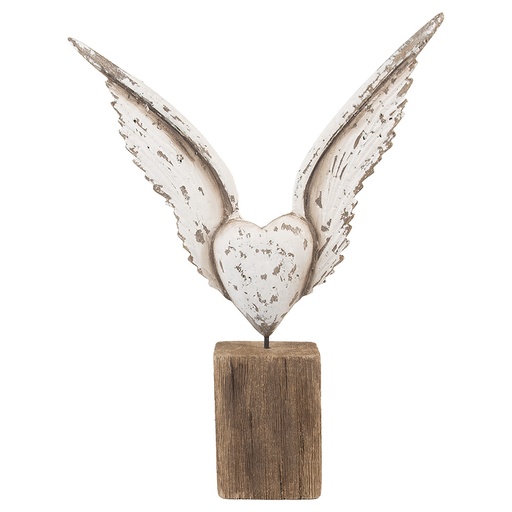 Decorativa Ali Bianco Marrone 26x5x33 cm