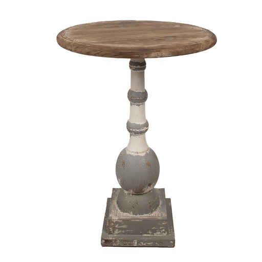 Clayre & Eef Bijzettafel Ø 51x71 cm Bruin Hout