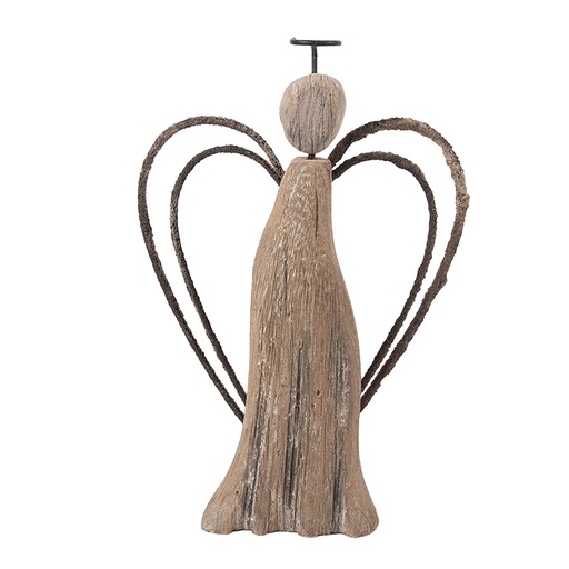 Christmas Decoration Angel Brown 12x3x18 cm