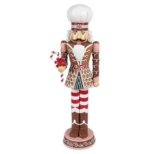 Christmas Decoration Nutcracker Brown Pink 15x12x46 cm