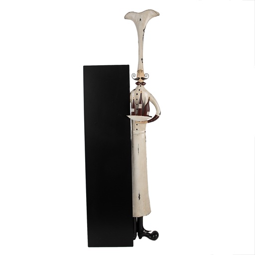 Decoratie kok met krijtbord 37x14x113 cm