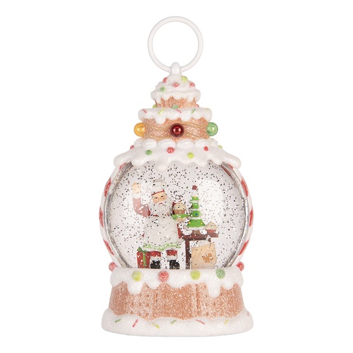 Boule à neige avec LED Blanc Rouge 13x8x22 cm / 3xAAA