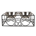Dieren voerbak 34x17x13 cm / 2x500 ml