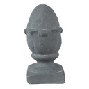 Statua Decorativa Pigna Grigio 11x11x21 cm