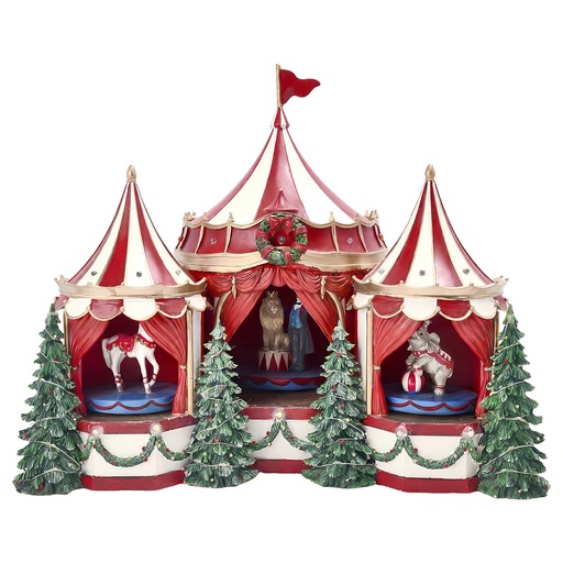 Carillon Circo con LED Rosso Verde 45x27x37 cm / 3xAA