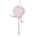 Décoration de Noël Pendentif Sucette Rose Blanc 9x2x25 cm