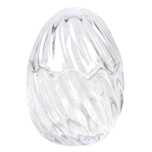 Bonbonniere with lid Egg Transparent Ø 9x12 cm
