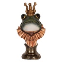 Deko Büste Frosch Grün Goldfarbig 12x11x22 cm
