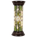 Säule Tiffany Grün, Weiß Ø 31x78 cm E27/max 1x60W