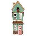 Porte-lampes de Noël chalet Vert Marron 12x9x28 cm