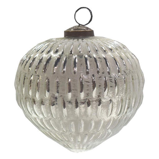 Boule de Noël Argent Gris Ø 12x12 cm