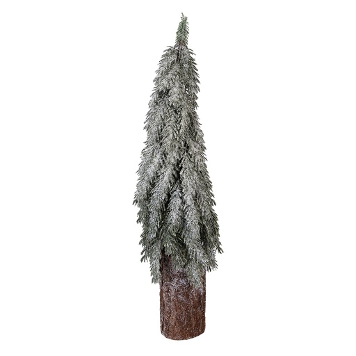 Albero di Natale artificiale Verde Bianco Ø 18x57 cm