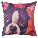 Kissenhülle Rot, Flieder, Weiß 43x43 cm