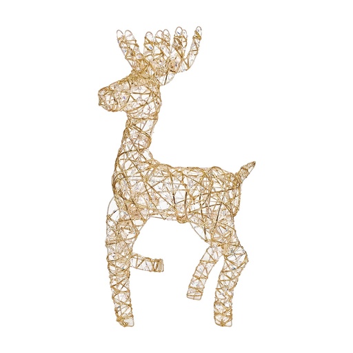 Christmas Decoration Reindeer with LED  Gold colored 38x25x76 cm / 3xAA