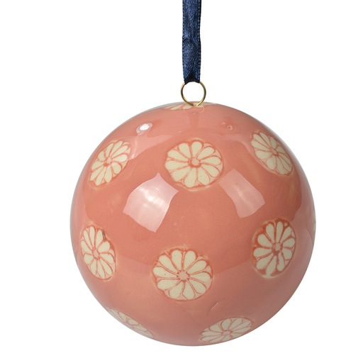 Boule de décoration Rose Beige Ø 8x8 cm