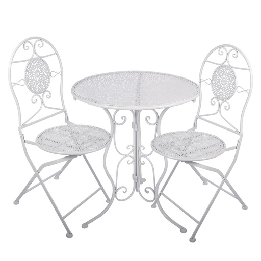 Tafel + 2 stoelen Ø 60x70 / 50x40x93 cm (2)