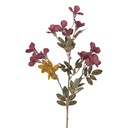 Decorative branch with flowers Red 100 cm