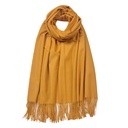 Châle d'hiver pour femmes Jaune 68x175 cm